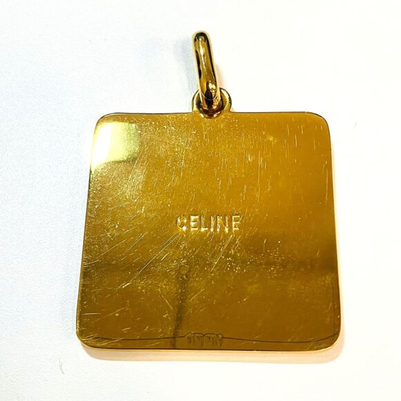 Celine Carriage Plate Pendant Top Key Ring Mede In Italy X2007 - Picture 4 of 4